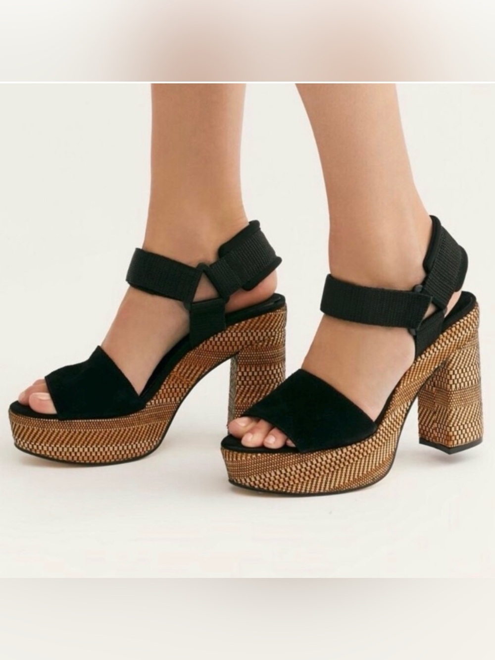 Free People Sport Society Suede Woven
Block Heel Platform Sandals - Picture 8 of 13